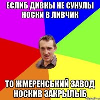 еслиб дивкы не сунулы носки в ливчик то Жмеренський завод носкив закрылыб