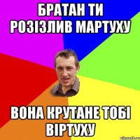 братан ти розізлив мартуху вона крутане тобі віртуху