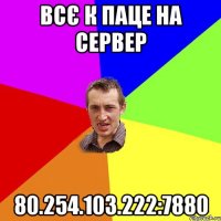 Всє к паце на сервер 80.254.103.222:7880