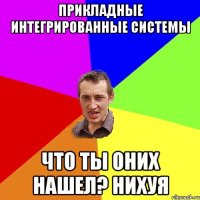 прикладные интегрированные системы что ты оних нашел? нихуя