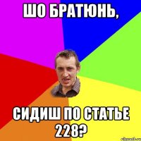 Шо братюнь, Сидиш по статье 228?