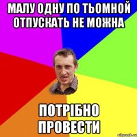 малу одну по тьомной отпускать не можна потрібно провести