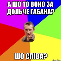 А шо то воно за Дольче Габана? ШО співа?