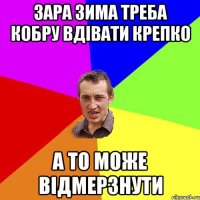 зара зима треба кобру вдівати крепко а то може відмерзнути