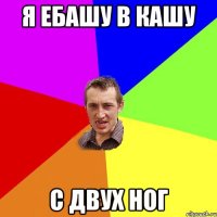 Я ЕБАШУ В КАШУ С ДВУХ НОГ