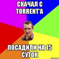 Скачал с torrent'a Посадили на 15 суток