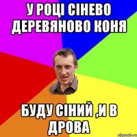 у році сінево деревяново коня буду сіний ,и в дрова