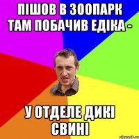 ПІШОВ В ЗООПАРК ТАМ ПОБАЧИВ ЕДІКА - У ОТДЕЛЕ ДИКІ СВИНІ