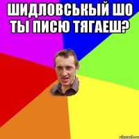 шидловськый шо ты писю тягаеш? 