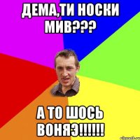 Дема,ти носки мив??? а то шось воняэ!!!!!!