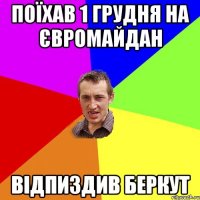 Поїхав 1 грудня на Євромайдан відпиздив беркут