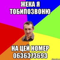 жека я тобипозвоню на цей номер 0636373693