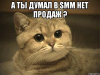 А ты думал в SMM нет продаж ? 