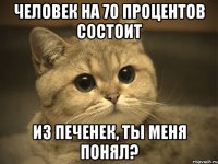 человек на 70 процентов состоит из печенек, ты меня понял?