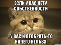 если у вас нету собственности , у вас и отобрать-то ничего нельзя