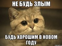 не будь злым будь хорошим в новом году