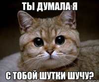 ты думала я с тобой шутки шучу?