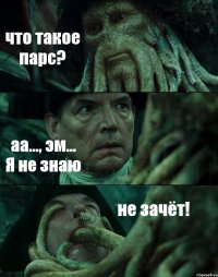 что такое парс? аа..., эм... Я не знаю не зачёт!