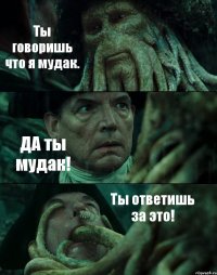 Ты говоришь что я мудак. ДА ты мудак! Ты ответишь за это!