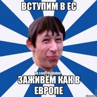 Вступим в ЕС Заживём как в Европе