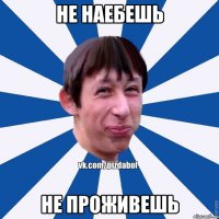 Не наебешь не проживешь