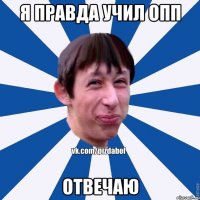 я правда учил опп отвечаю