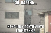  Не хочешь пойти учить геометрию?