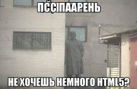 псс паарень не хочешь немного html5?