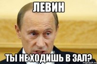 Левин ты не ходишь в зал?