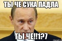 Ты че сука падла Ты че!!1?7