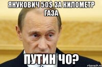 Янукович 50$ за километр газа Путин чо?