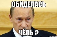 ОБИДЕЛАСЬ ЧЁЛЬ ?