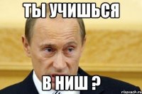 Ты учишься в НИШ ?