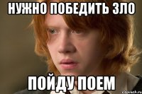 нужно победить зло пойду поем