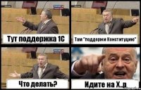 Тут поддержка 1С Там "поддержи Конституцию" Что делать? Идите на Х..р