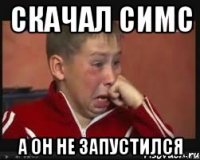 скачал симс а он НЕ запустился