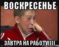 воскресенье завтра на работу((((