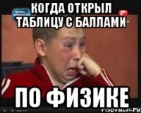 когда открыл таблицу с баллами по физике