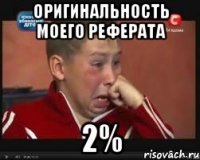 Оригинальность моего реферата 2%