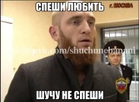 СПЕШИ ЛЮБИТЬ ШУЧУ НЕ СПЕШИ