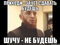 приходи - зачёт сдавать будешь шучу - не будешь