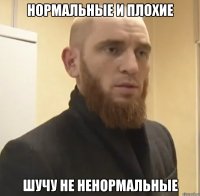 нормальные и плохие шучу не ненормальные