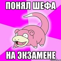 Понял Шефа На экзамене
