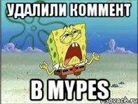 УДАЛИЛИ КОММЕНТ в MyPes