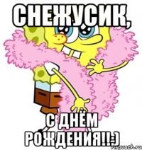 Снежусик, С ДНЁМ РОЖДЕНИЯ!!:)