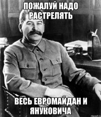 ПОЖАЛУЙ НАДО РАСТРЕЛЯТЬ ВЕСЬ ЕВРОМАЙДАН И ЯНУКОВИЧА