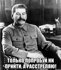  Только попробуй ни прийти, а расстреляю!