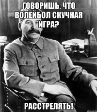 Говоришь, что волейбол скучная игра? Расстрелять!