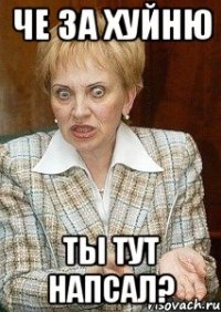 че за хуйню ты тут напсал?