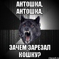 АНТОШКА, АНТОШКА, ЗАЧЕМ ЗАРЕЗАЛ КОШКУ?